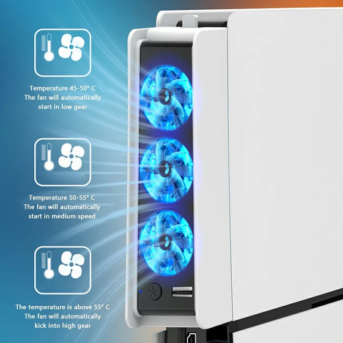 IPEGA PG-P5S004 Cooling Fan for PS5 Slim Console 3 Speeds Adjustable Cooler Fan with LED Light - 5