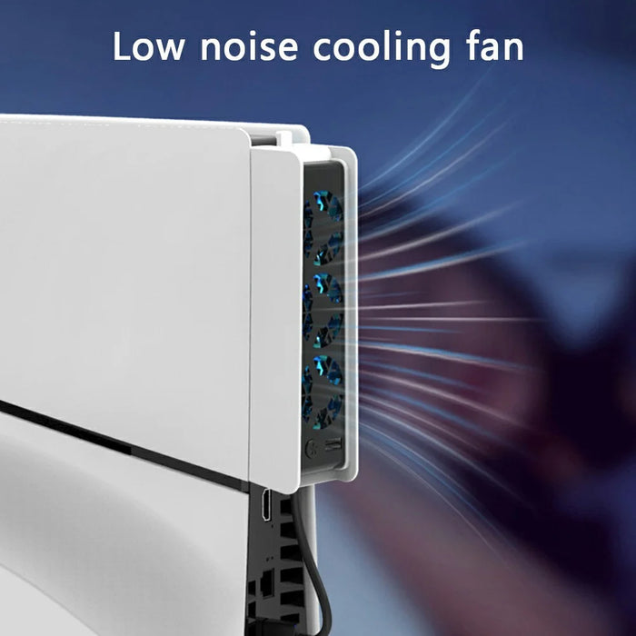 IPEGA PG-P5S004 Cooling Fan for PS5 Slim Console 3 Speeds Adjustable Cooler Fan with LED Light - 7