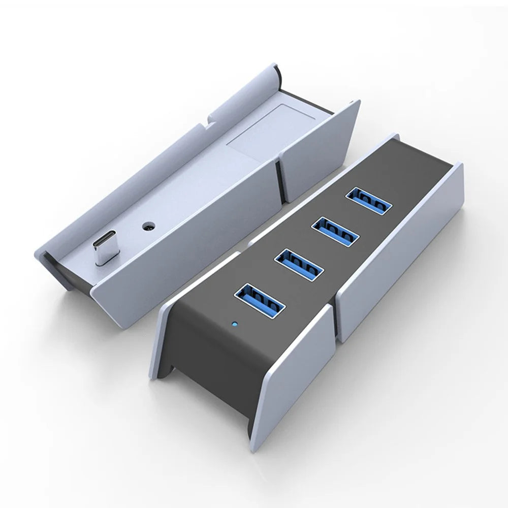 HONSON HS-P5S002 4 Ports USB Hub for Sony PS5 Slim Game Console USB 2.0 Expansion Hub Charger Adapter - 6