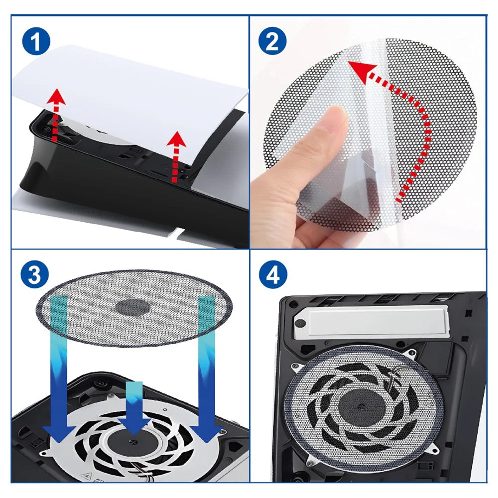 IPEGA PG-P5S037 2-Pack Fan Dust Filter for Sony P5 Slim Digital / Disc Edition Game Console Dust-Proof Net - 7