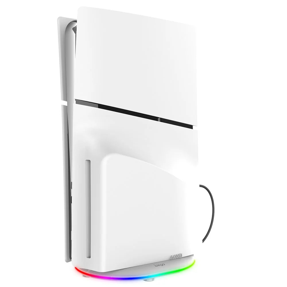 IPEGA PG-P5S035SA RGB Light Vertical Stand Holder for Sony PS5 Slim Digital / Disc Game Console - 3
