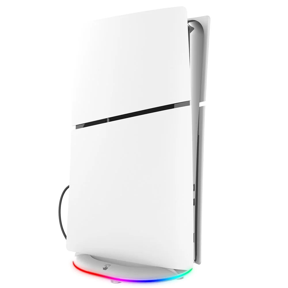 IPEGA PG-P5S035SA RGB Light Vertical Stand Holder for Sony PS5 Slim Digital / Disc Game Console - 5