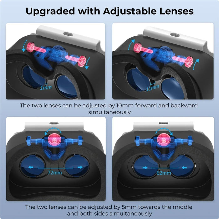 DEVASO For Nintendo Switch VR Headset with Adjustable Head Strap, Version 3.0 - 5