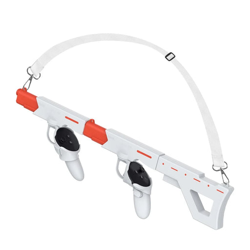DEVASO For Meta Quest 3 VR Magnetic Suction Gunstock Game Controller Holder - White - 2