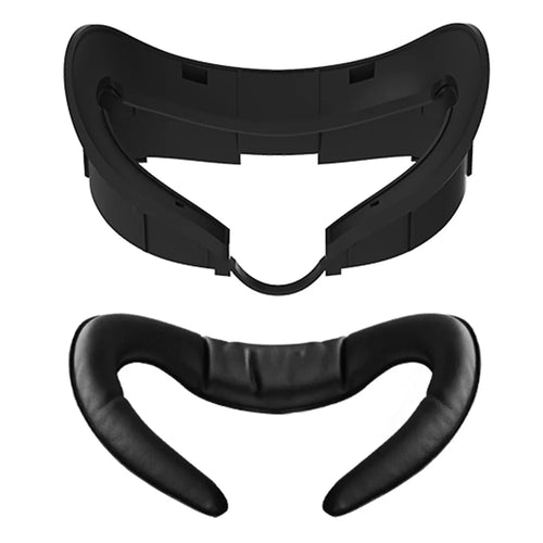 HIBLOKS For Quest3 VR Headset Face Mask Sweatproof Face Cushion Breathable VR Mask Cover - Mask+Leather Cotton - 1
