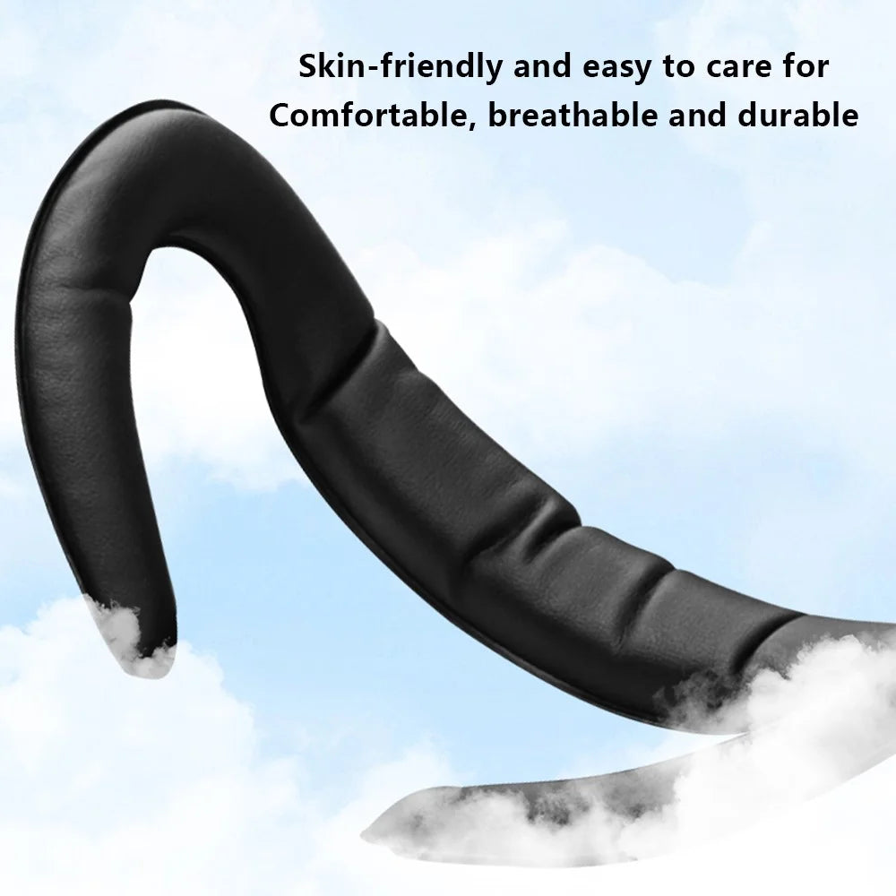 HIBLOKS For Quest3 VR Headset Face Mask Sweatproof Face Cushion Breathable VR Mask Cover - Mask+Leather Cotton - 2