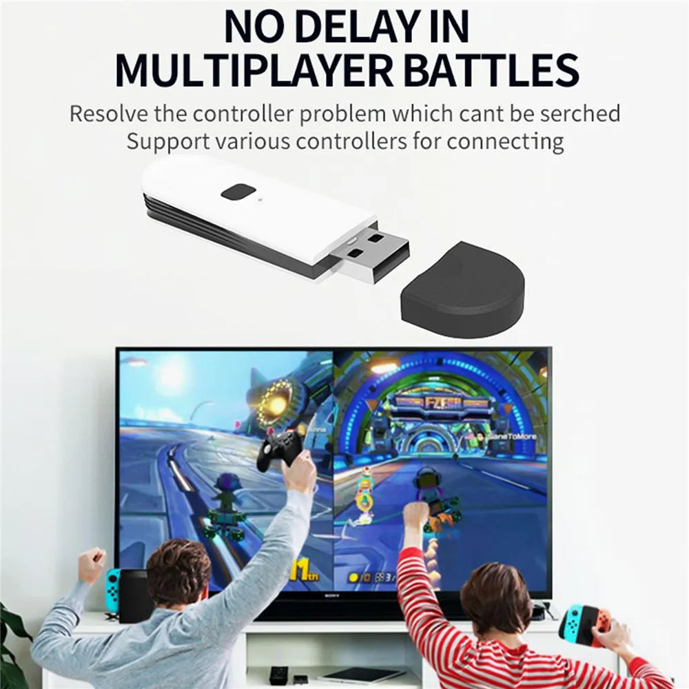 TOPWOLF HS-SW470 Game Controller Adapter Bluetooth-compatible Gamepad Converter for PS5 / PS3 / PS4 / Nintendo Switch Pro / Xbox One - 2