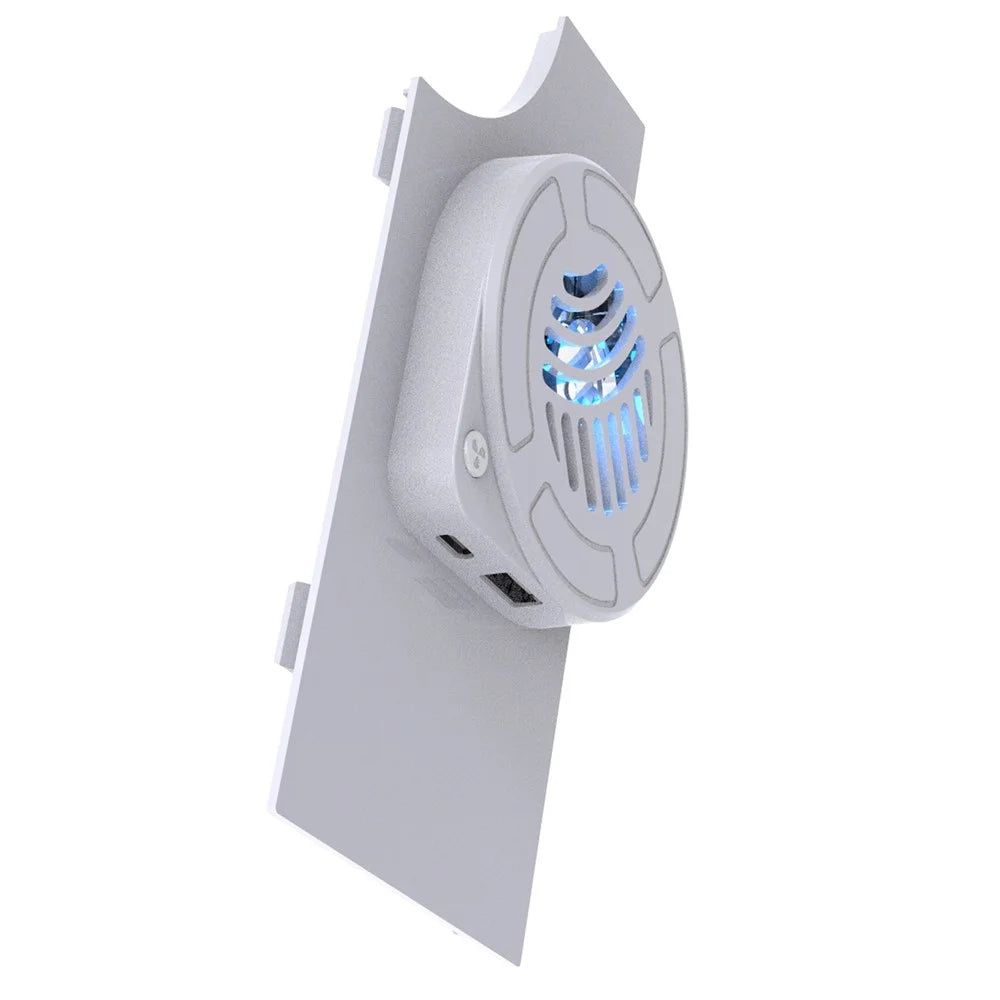 TOPWOLF For Nintendo Switch OLED Dock Cooling Fan Game Console Back Cover Cooler - White - 5