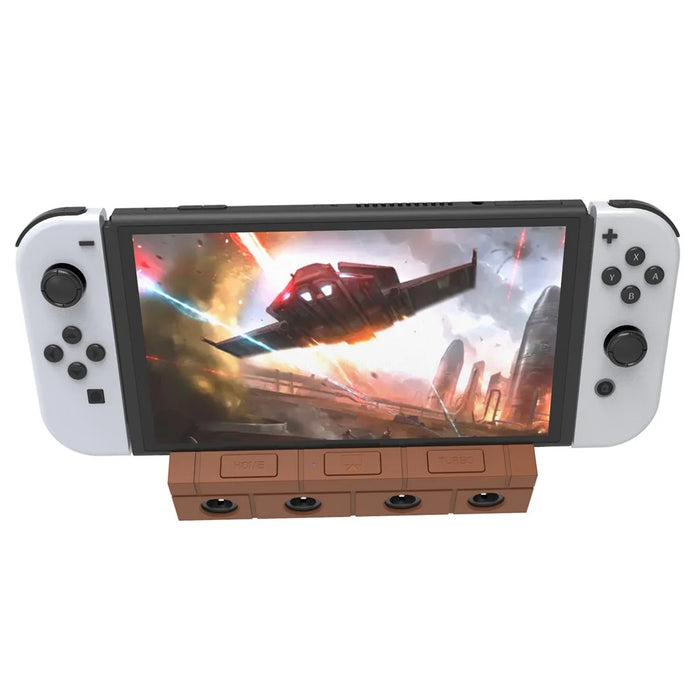 HS-SW450 For Nintendo Switch Game NGC Controller Converter Station with USB, HD Video, Type-C - Brown - 4