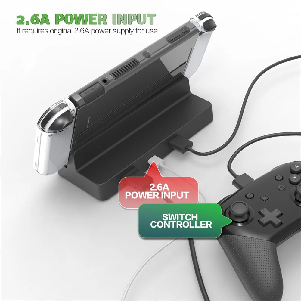 TOPWOLF HS-SW336 For Nintendo Switch HD Video TV Converter Dock Station Game Accessories - 4