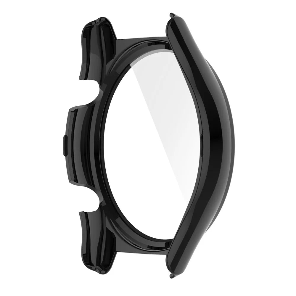 For Honor Watch GS 4 Smartwatch Frame Cover Hard PC Case with Tempered Glass Screen Film - Black - 4