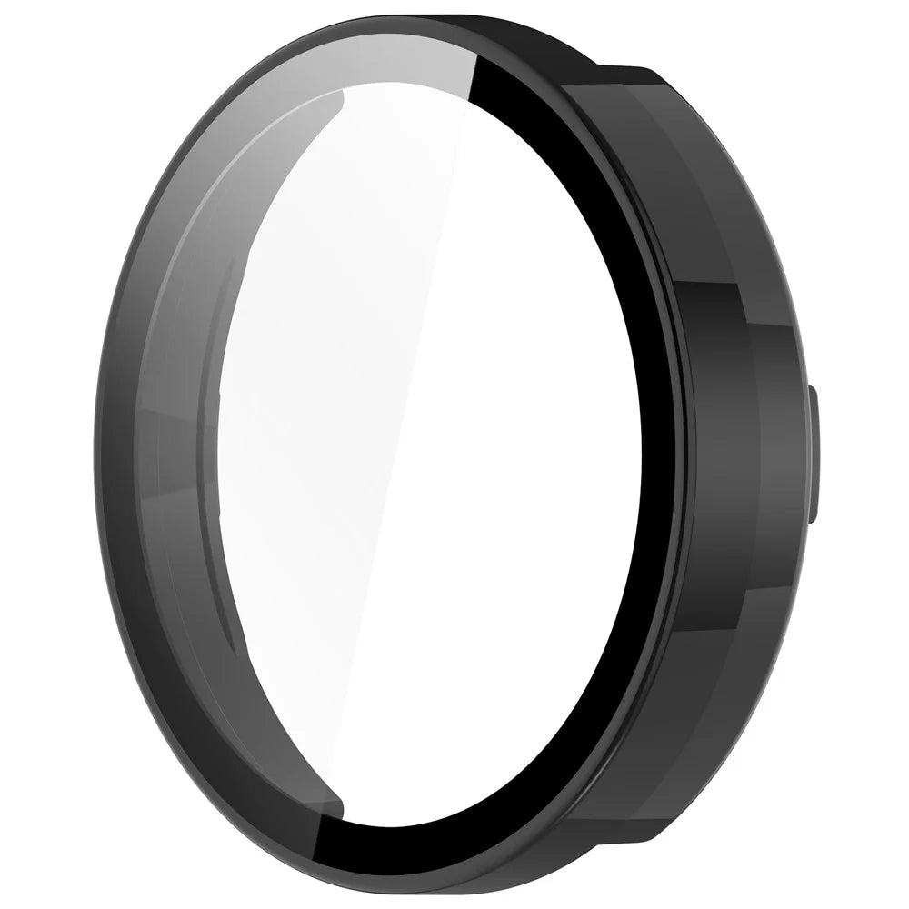 For Garmin Lily 2 Hard PC Watch Protection Case Cover with Tempered Glass Screen Film - Black - 3