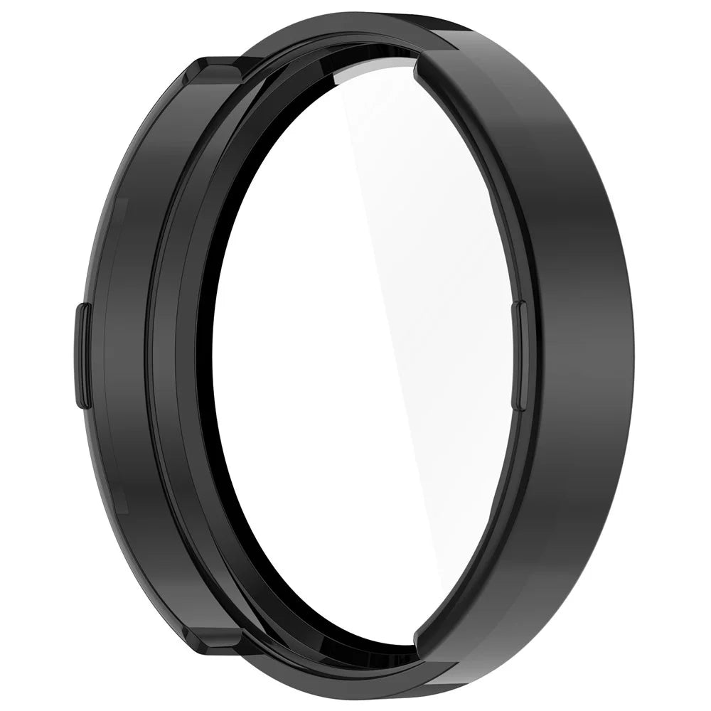 For Garmin Lily 2 Hard PC Watch Protection Case Cover with Tempered Glass Screen Film - Black - 4