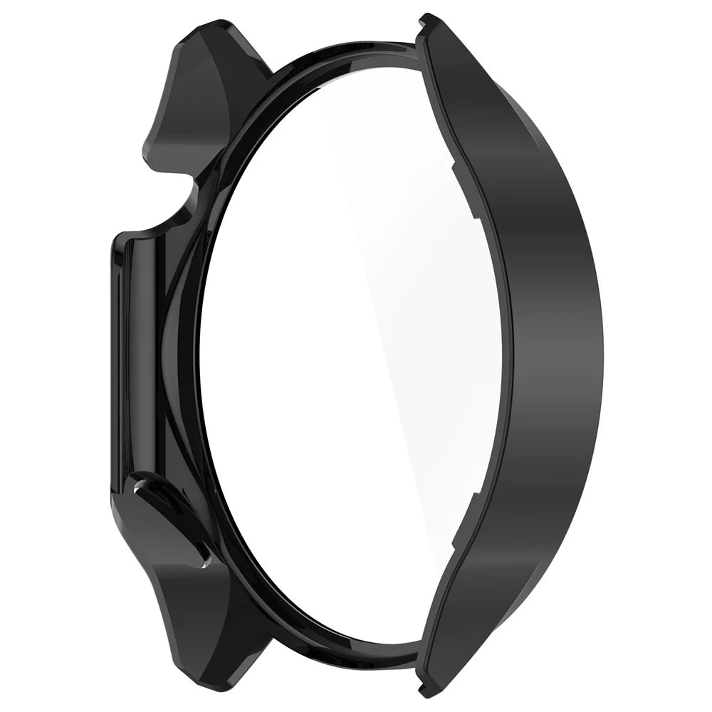 For Oppo Watch X / OnePlus Watch 2 46mm Drop Protection PC Watch Frame Cover with Tempered Glass Screen Film - Black - 4