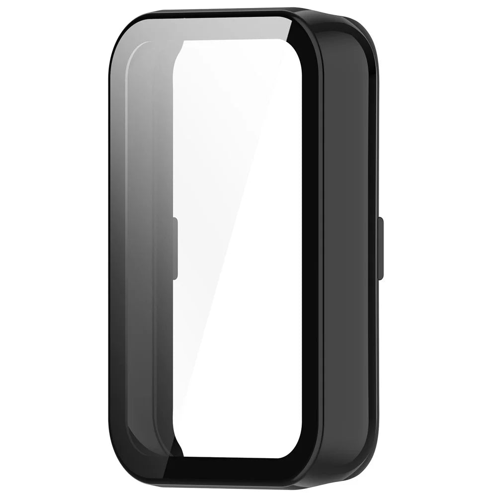 For Honor Band 9 Hard PC Watch Case Scratch Proof Cover with Tempered Glass Screen Film - Black - 3