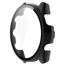 For Garmin Forerunner 165 / Forerunner 165 Music Hard PC Cover Watch Case with Tempered Glass Screen Film - Black - 3