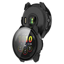 For Garmin Forerunner 165 / Forerunner 165 Music Hard PC Cover Watch Case with Tempered Glass Screen Film - Black - 7