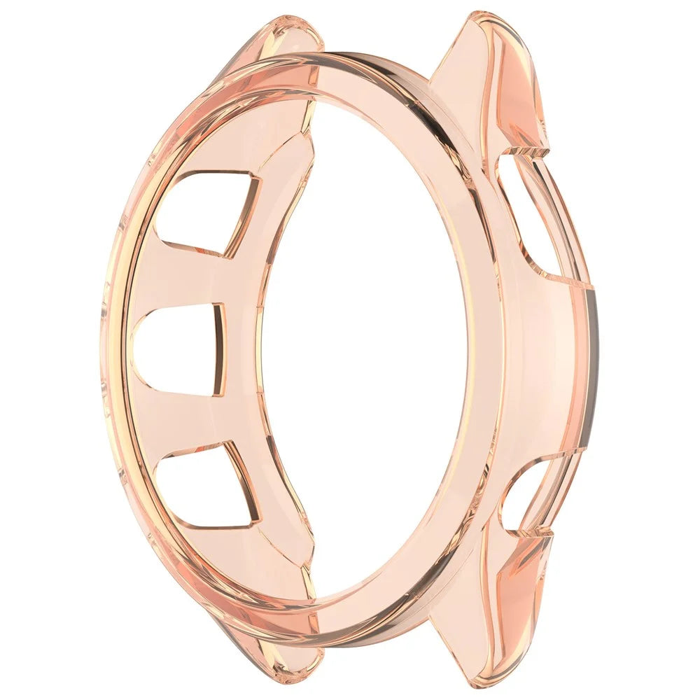 For Garmin Forerunner 165 / Forerunner 165 Music TPU Watch Frame Smartwatch Protector Case - Transparent Pink - 3