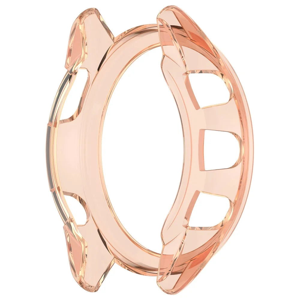 For Garmin Forerunner 165 / Forerunner 165 Music TPU Watch Frame Smartwatch Protector Case - Transparent Pink - 4
