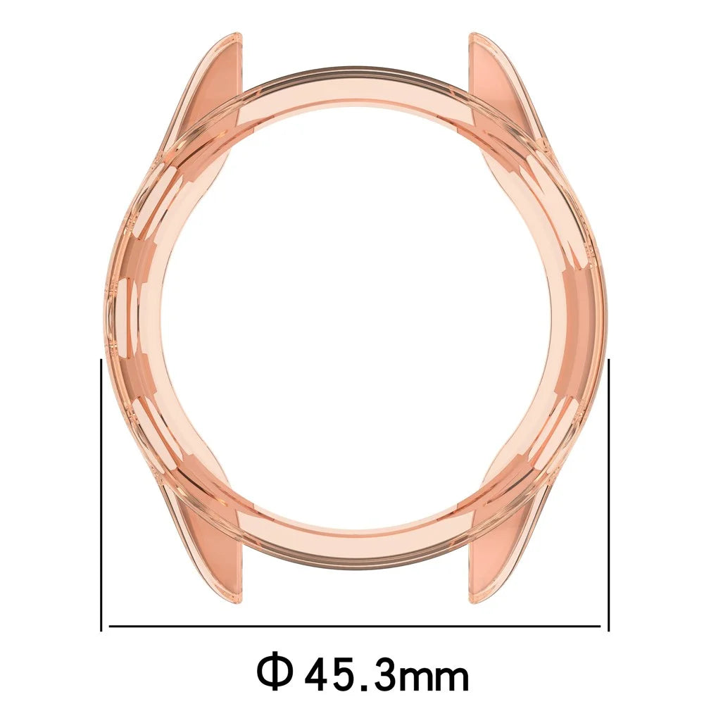 For Garmin Forerunner 165 / Forerunner 165 Music TPU Watch Frame Smartwatch Protector Case - Transparent Pink - 7