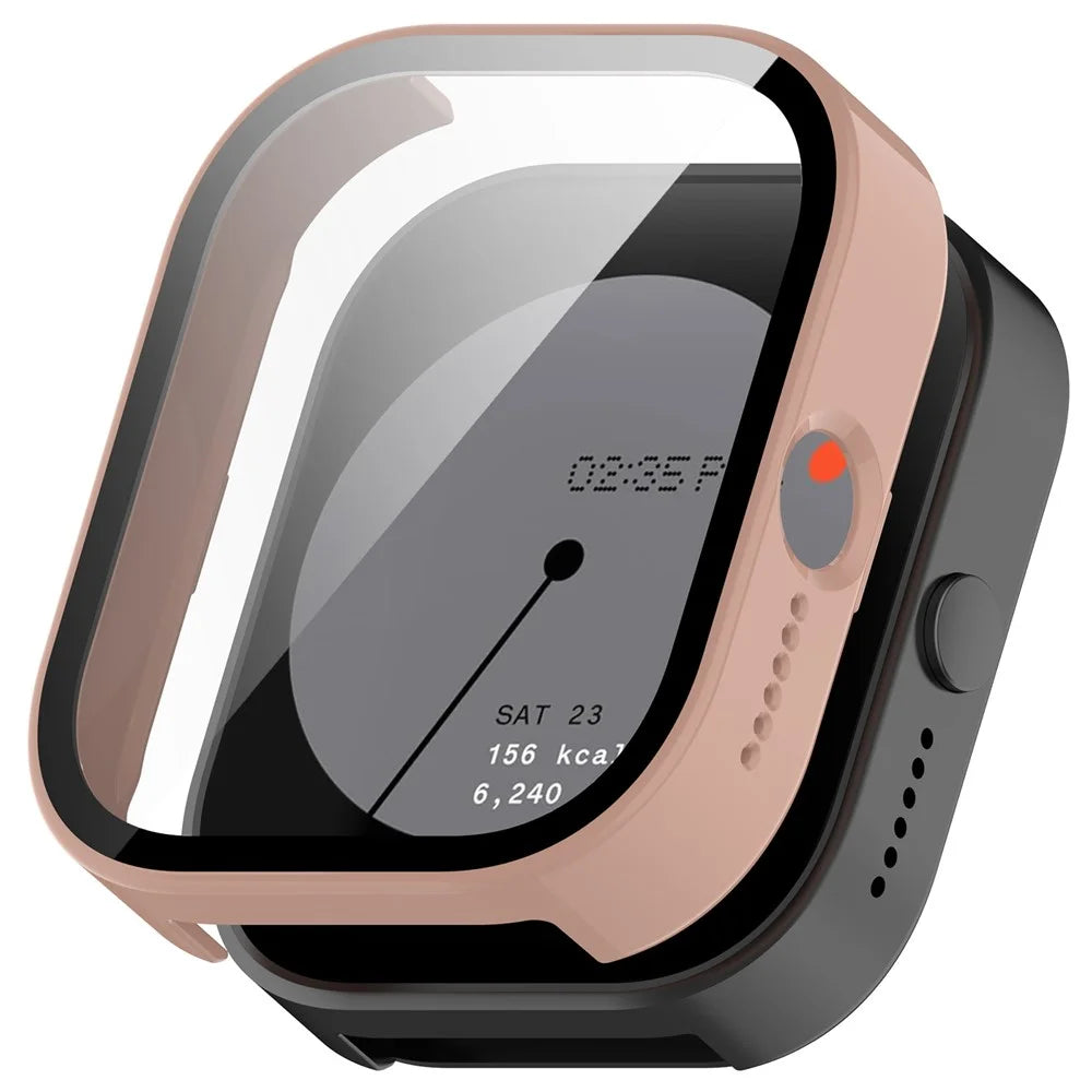 For Nothing CMF Watch Pro (D395) Watch Cover PC+Tempered Film Watch Protective Case Anti-Drop Protection - Sakura Pink - 1