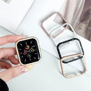 For Apple Watch Series SE3 / SE2 / SE1 /  6 / 5 / 4 44mm Case Aluminum Alloy Hollow Watch Cover with Dial Plate - Gold - 4