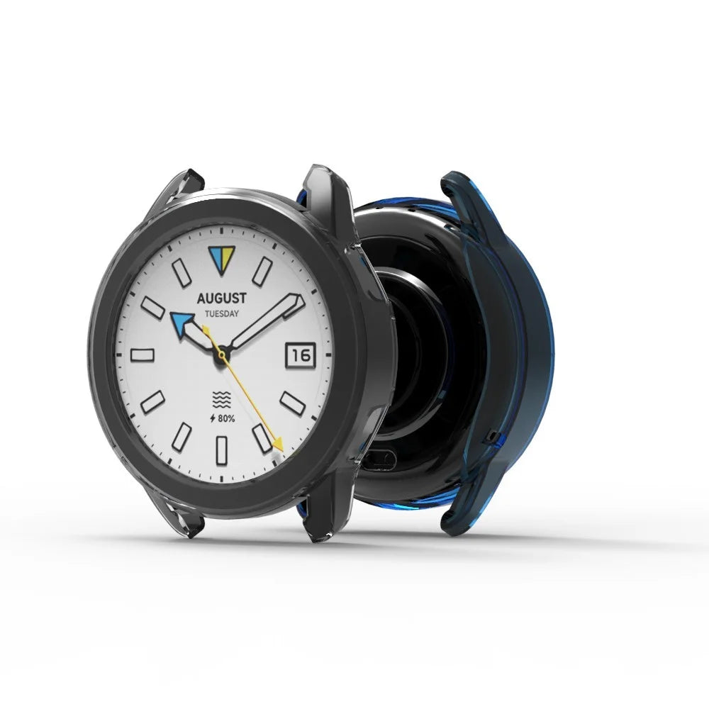 For Xiaomi Watch S3 Hollow-Out Smartwatch Protector Shockproof TPU Watch Frame Case - Transparent Black - 2