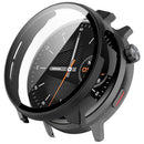 Hard PC Case for Mibro Watch Lite2 Watch Cover with Tempered Glass Screen Film - Black - 1