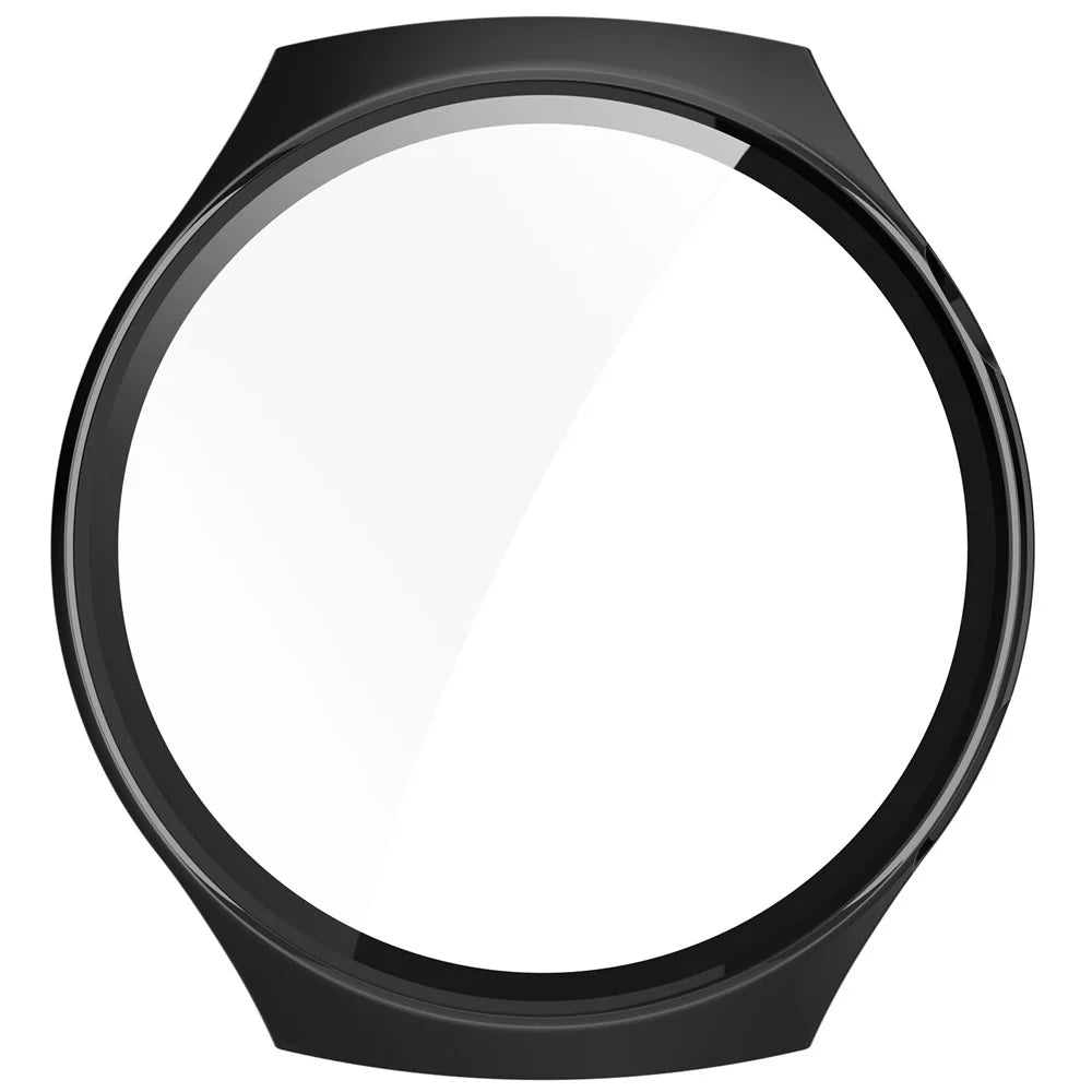 For Huawei Watch 4 Pro Case PC Cover with Curved Tempered Glass Screen Protector - Black - 4