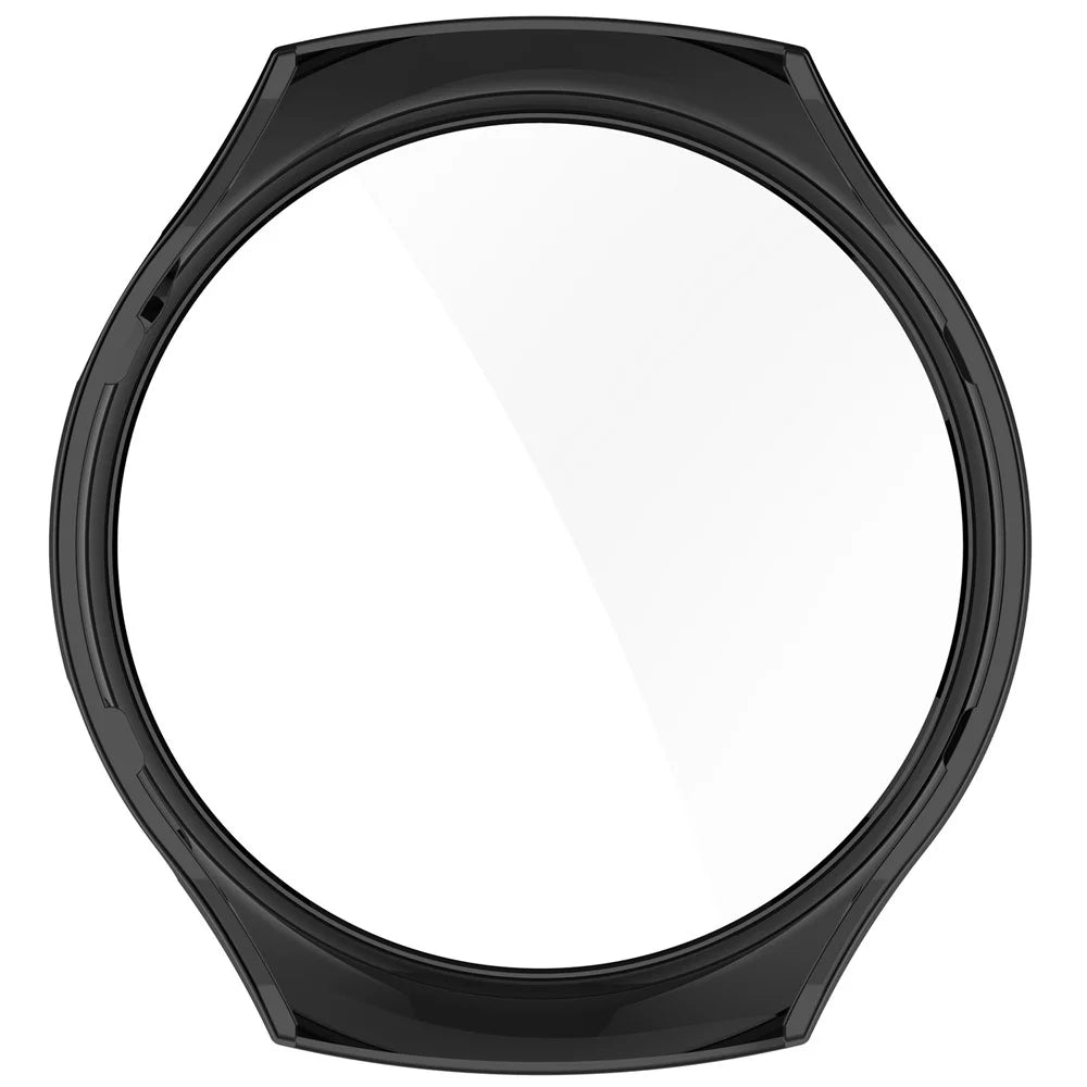 For Huawei Watch 4 Pro Case PC Cover with Curved Tempered Glass Screen Protector - Black - 5