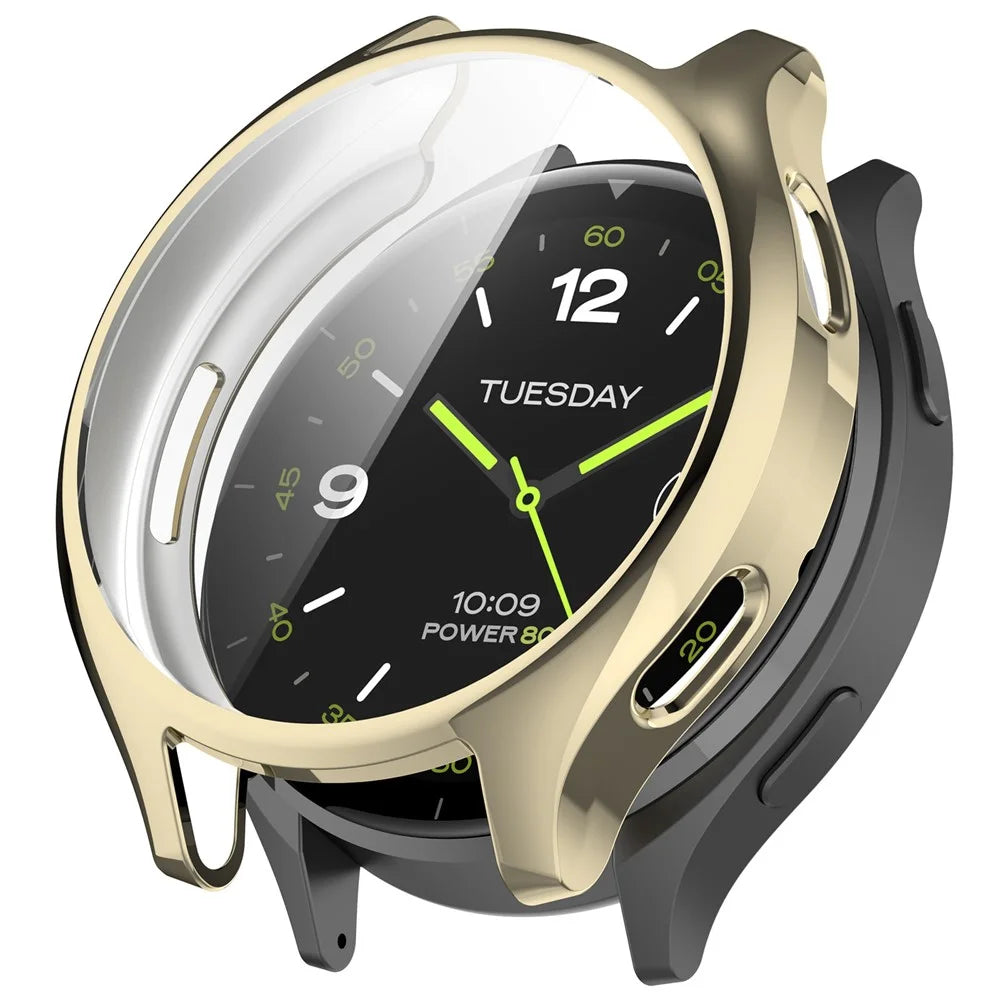 For Xiaomi Watch 2 Electroplated TPU Watch Case Full Coverage Protective Cover - Gold - 1