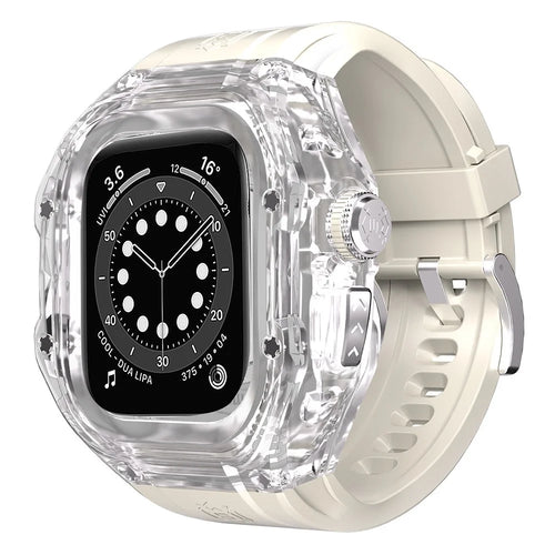 SHELLBOX For Apple Watch Ultra 49mm / Ultra 2 49mm PC Watch Protective Case with Strap - White - 1