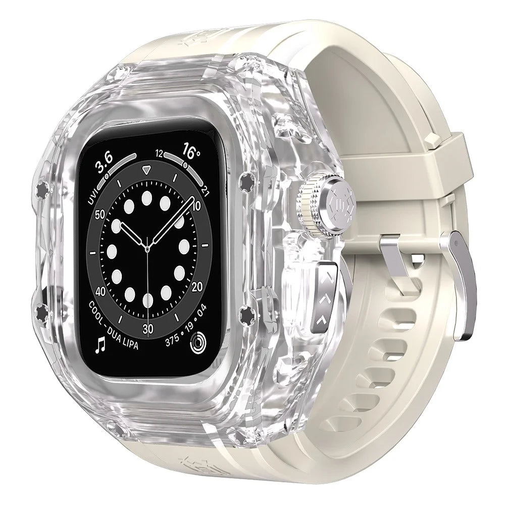 SHELLBOX For Apple Watch Ultra 49mm / Ultra 2 49mm PC Watch Protective Case with Strap - White - 1