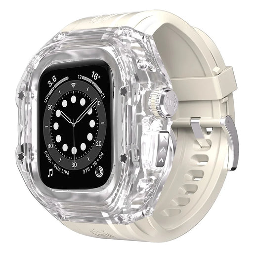 SHELLBOX For Apple Watch Ultra 49mm / Ultra 2 49mm PC Watch Protective Case with Strap - White - 1
