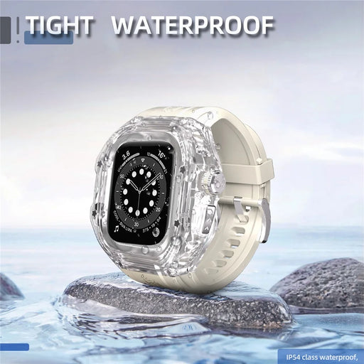 SHELLBOX For Apple Watch Ultra 49mm / Ultra 2 49mm PC Watch Protective Case with Strap - White - 2