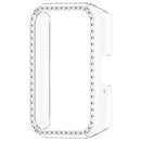 For Samsung Galaxy Fit3 R390 Anti-Collision Watch Case Rhinestone Decor PC Hollow Clear Protective Frame - 2