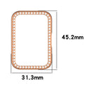 For Samsung Galaxy Fit3 R390 Anti-Collision Watch Case Rhinestone Decor PC Hollow Clear Protective Frame - 7