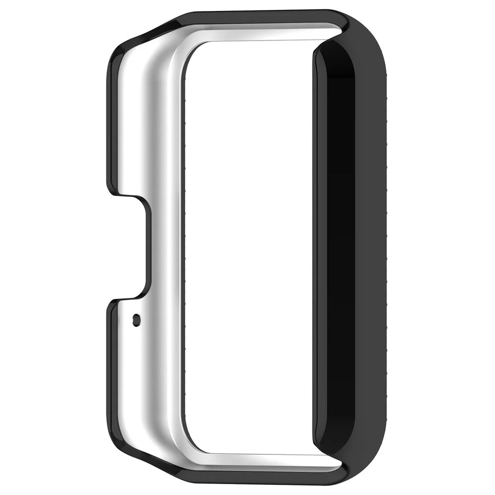 For Samsung Galaxy Fit3 (SM-R390) Rhinestone Decor PC Watch Case Anti-Scratch Hollow Frame - Electroplated Black - 3