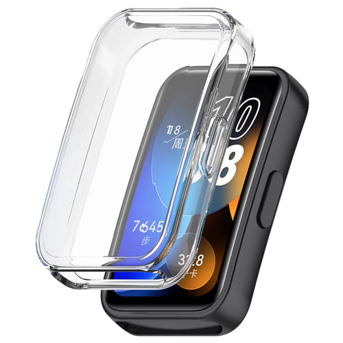 For Huawei Band 9 / 9 NFC / 8 / 8 NFC TPU Full Cover Watch Protective Case Electroplating Shell - Transparent White - 1