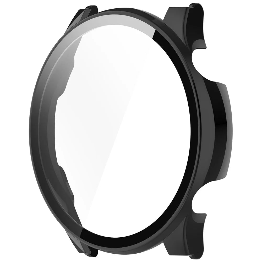 For Haylou Solar Plus RT3 / LS16 Hard PC Watch Protective Cover with Built-In Tempered Glass Screen Protector - Black - 2