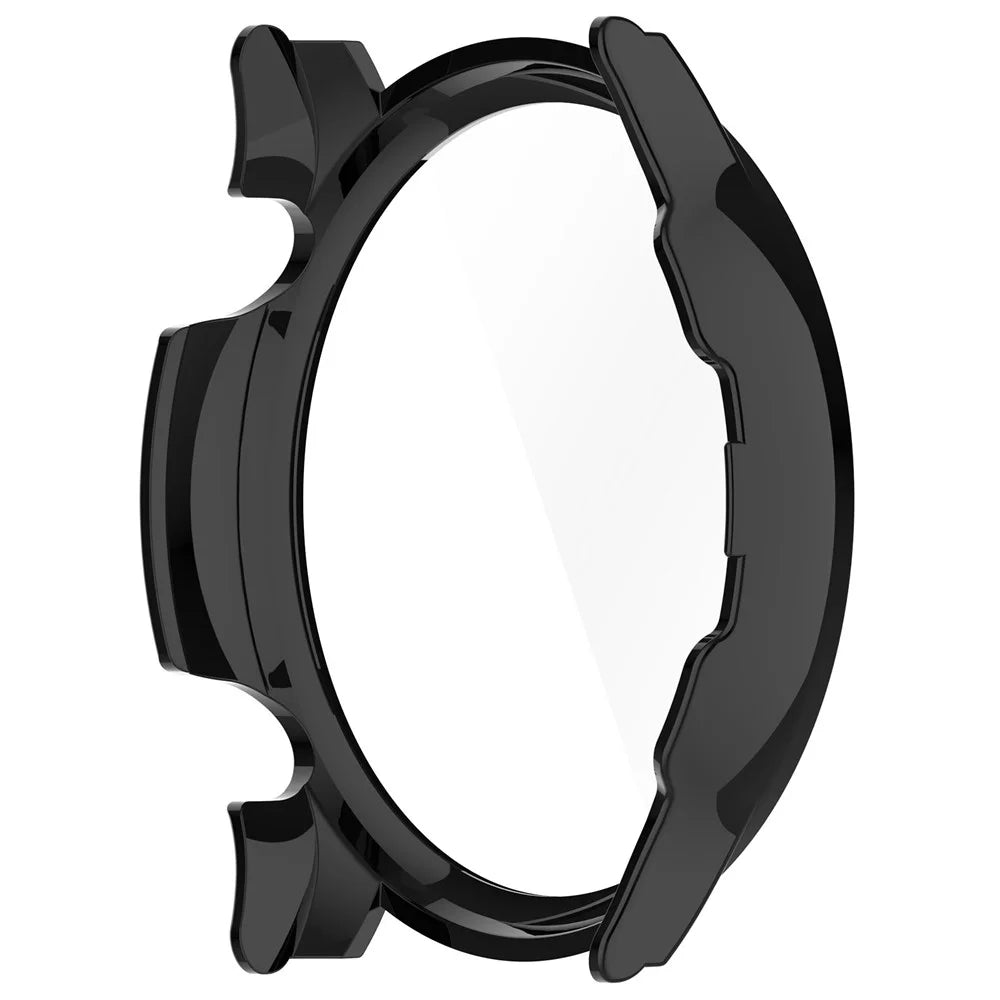 For Haylou Solar Plus RT3 / LS16 Hard PC Watch Protective Cover with Built-In Tempered Glass Screen Protector - Black - 3