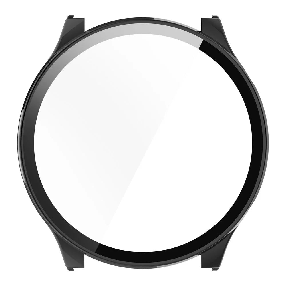 For Haylou Solar Plus RT3 / LS16 Hard PC Watch Protective Cover with Built-In Tempered Glass Screen Protector - Black - 4