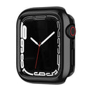 For Apple Watch Series 9 8 7 45mm / SE3 / SE2 / SE1 /  6 / 5 / 4 44mm / 3 2 1 42mm TPU Watch Cover Electroplated Hollow Frame - Black - 3