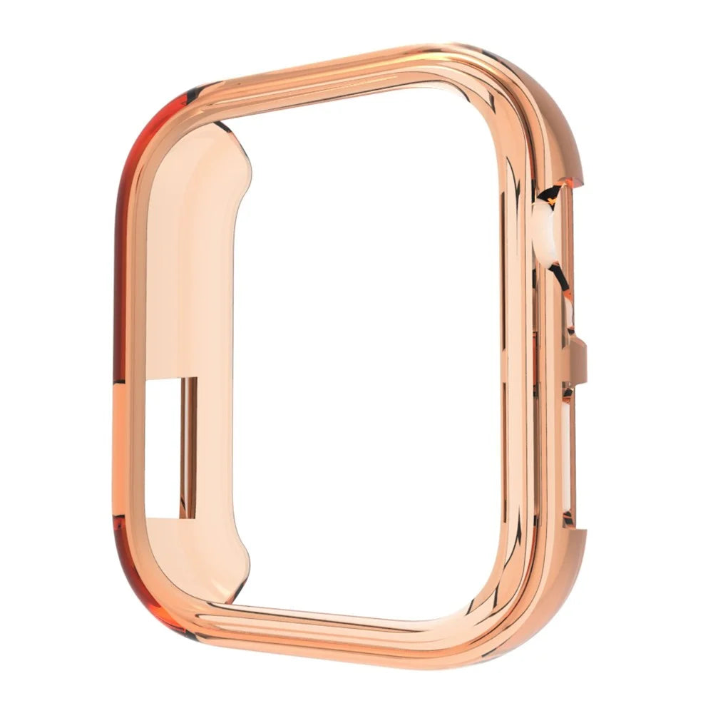 For Huawei Watch Fit 3 Case Half Cover TPU Protective Watch Frame - Transparent Orange - 1