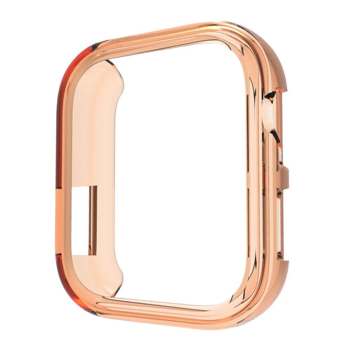 For Huawei Watch Fit 3 Case Half Cover TPU Protective Watch Frame - Transparent Orange - 1