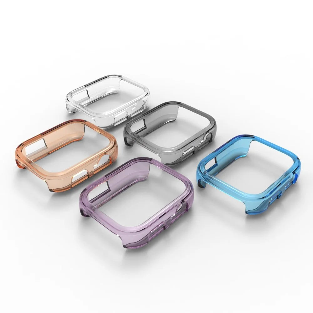 For Huawei Watch Fit 3 Case Half Cover TPU Protective Watch Frame - Transparent Orange - 4