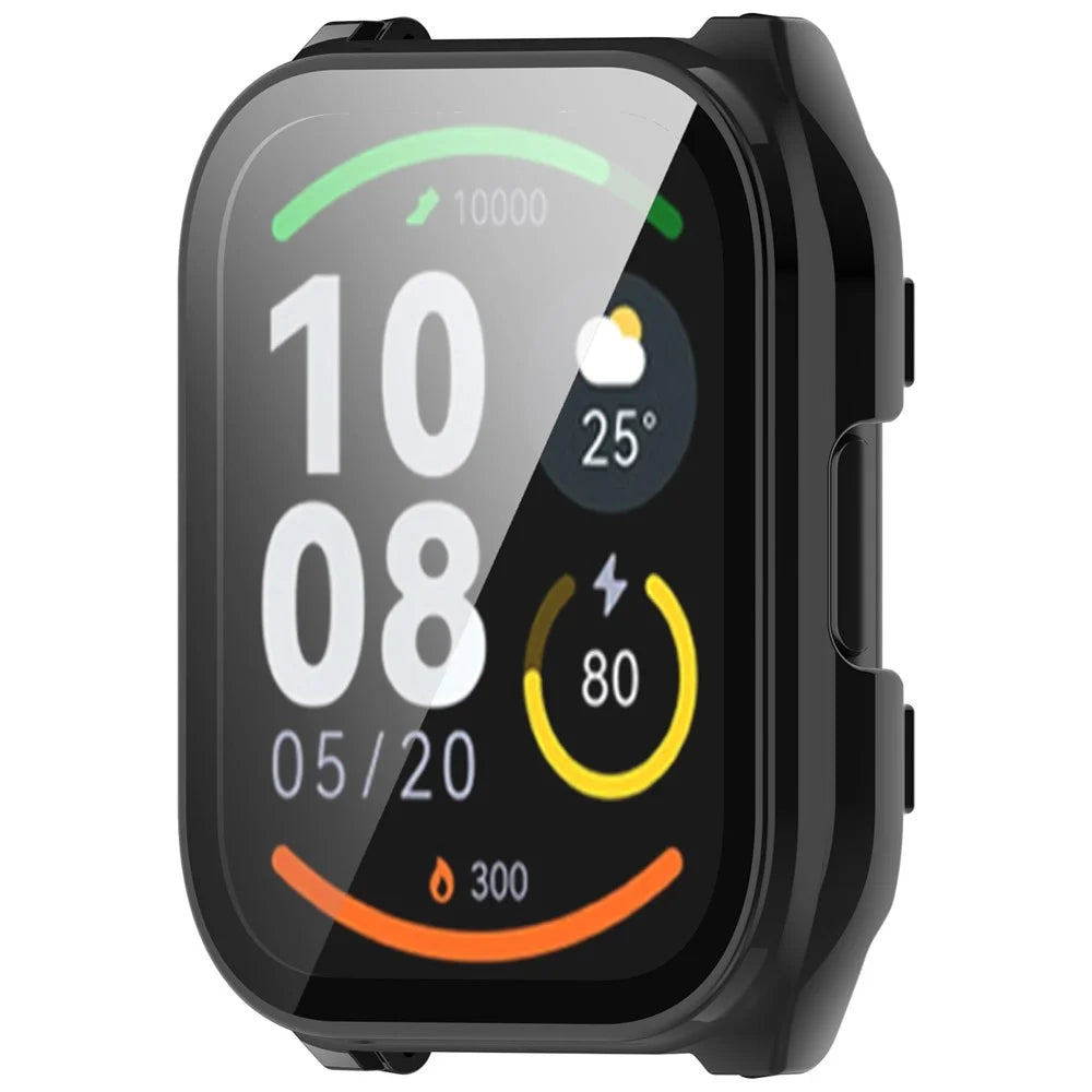 For Haylou Smart Watch 2 Pro (LS02 Pro) PC Protective Watch Case with Tempered Glass Screen Protector - Black - 5