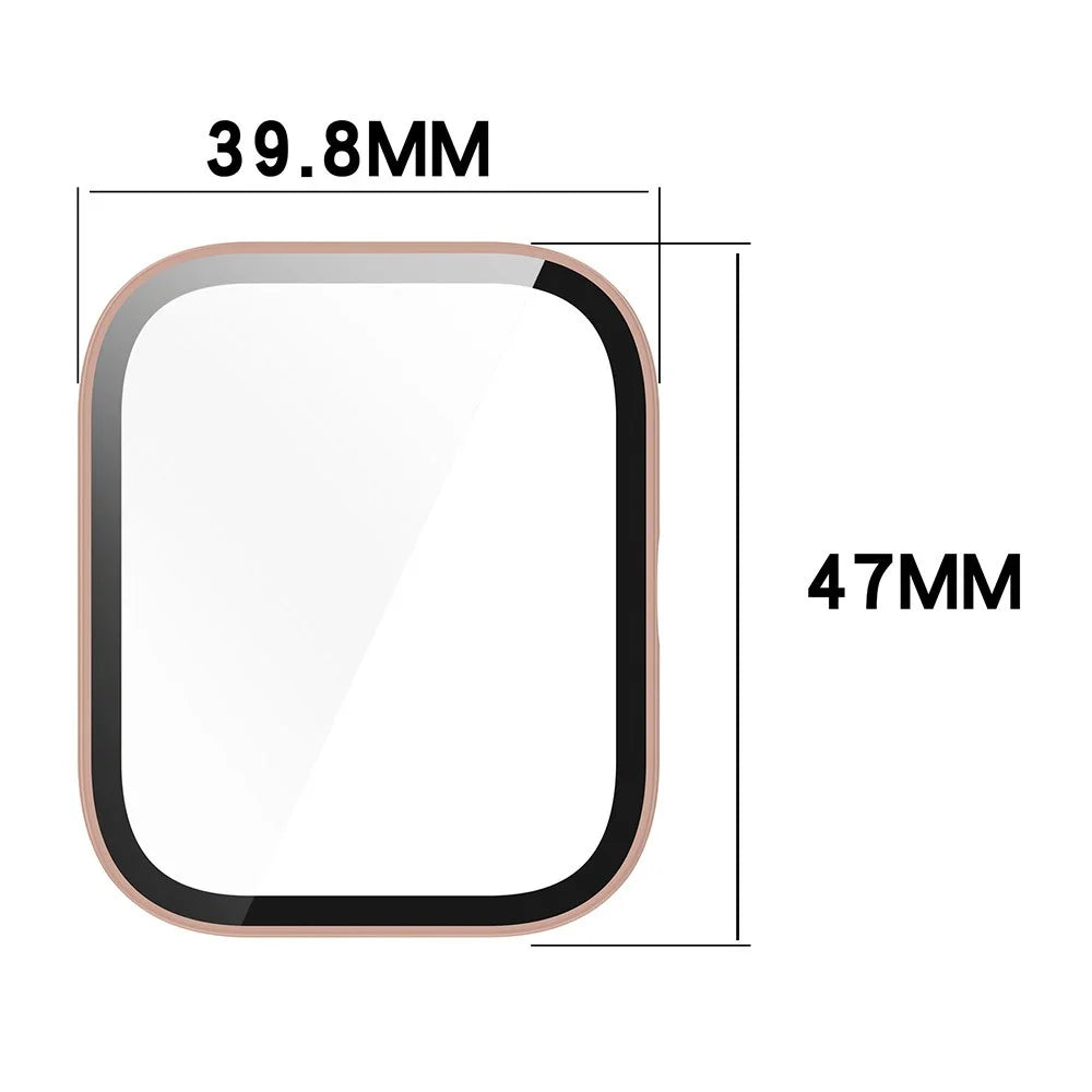 For Haylou GST Lite(LS13) / (LS09B) PC Case Protective Watch Cover with Tempered Glass Screen Protector - Black - 7