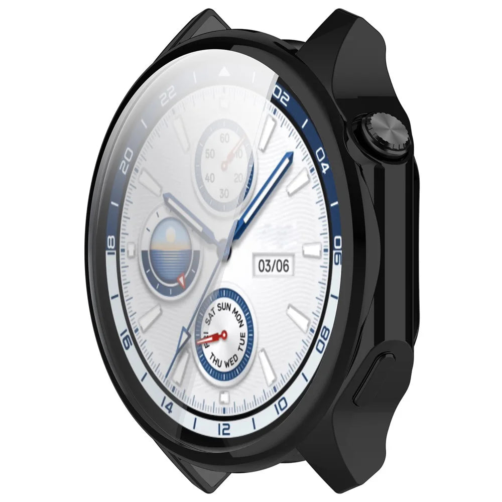 For Oppo Watch X / OnePlus Watch 2 Case Full Coverage Electroplating TPU Watch Cover - Black - 5