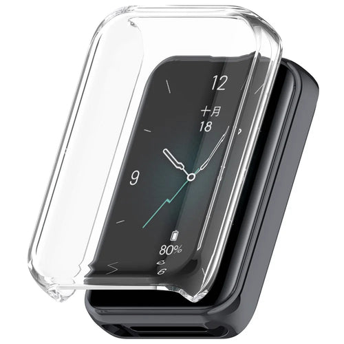 For Honor Band 9 Clear TPU Cover Smartwatch Protector Shockproof Frame Case - 1
